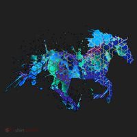 Blue Horse Running Hat thumb 2
