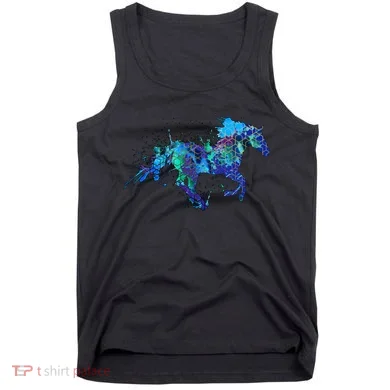 Blue Horse Running Tank Top