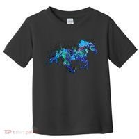 Blue Horse Running Toddler T-Shirt thumb 0