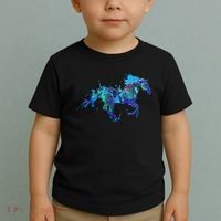 Blue Horse Running Toddler T-Shirt thumb 2