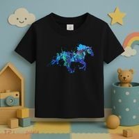 Blue Horse Running Toddler T-Shirt thumb 3