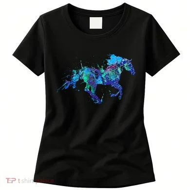 Blue Horse Running Women's T-Shirt