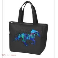 Blue Horse Running Tote Bag thumb 3
