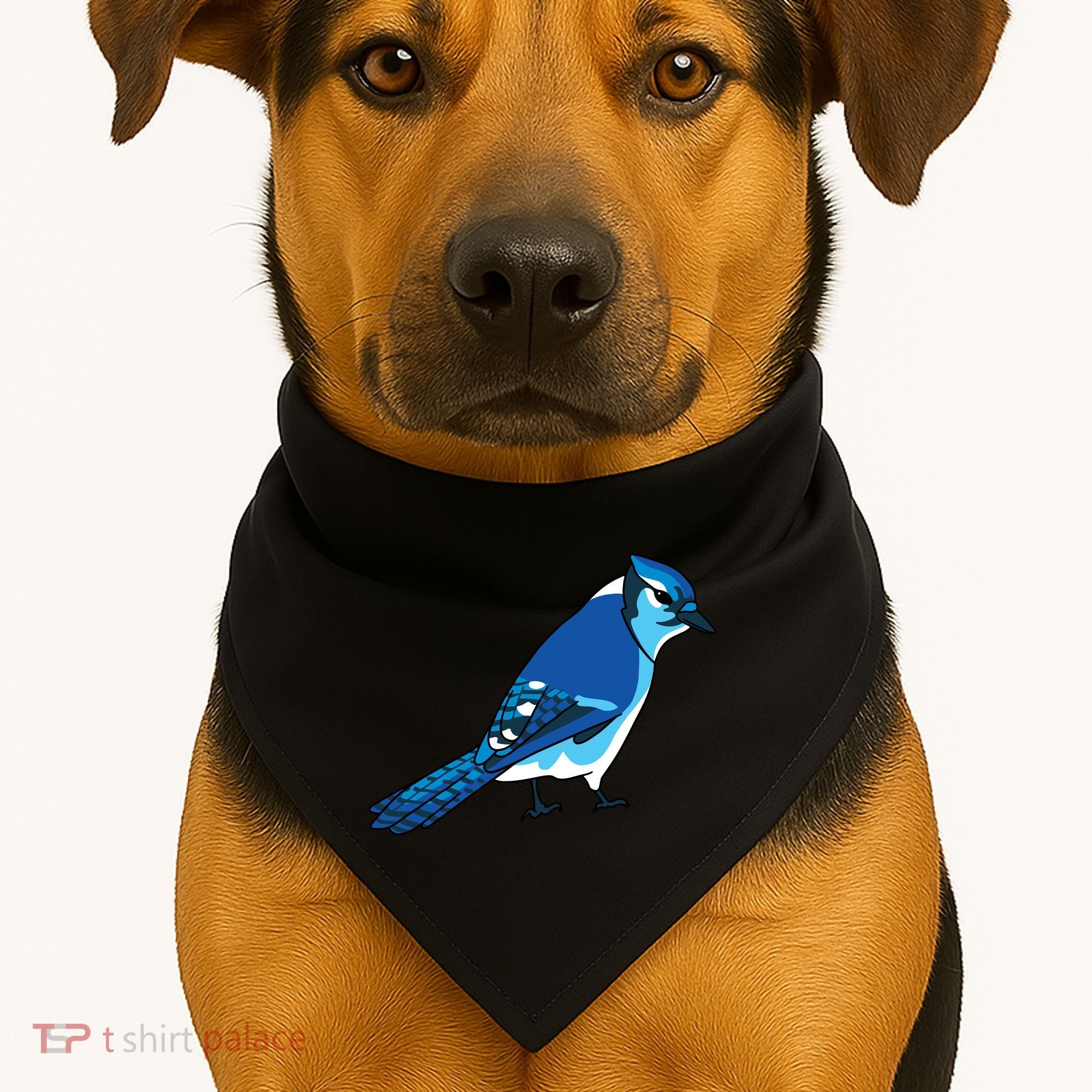 Blue Jay Bird USA-Made Doggie Bandana