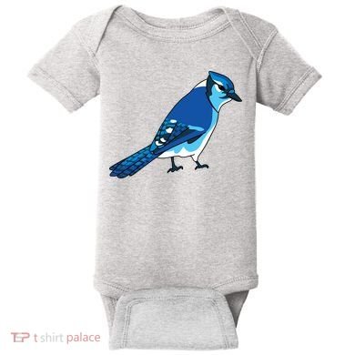 Blue Jay Bird Baby Bodysuit