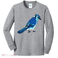 Blue Jay Bird Kids Long Sleeve Shirt thumb 0