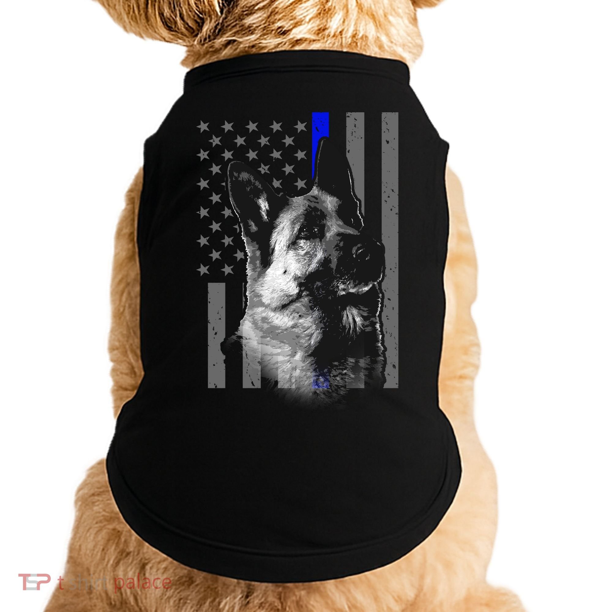 Blue Lives K9 American Thin Line Flag Doggie Tank