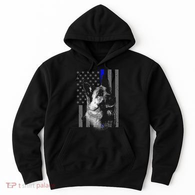 Blue Lives K9 American Thin Line Flag Hoodie