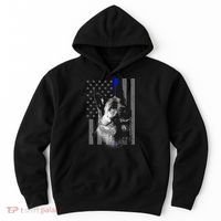 Blue Lives K9 American Thin Line Flag Hoodie thumb 0