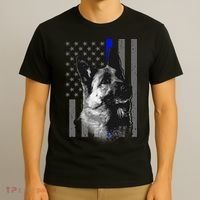 Blue Lives K9 American Thin Line Flag T-Shirt thumb 3