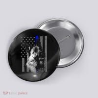 Blue Lives K9 American Thin Line Flag Button thumb 0