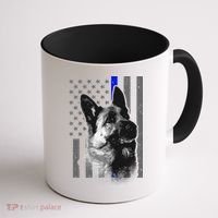 Blue Lives K9 American Thin Line Flag Coffee Mug thumb 1