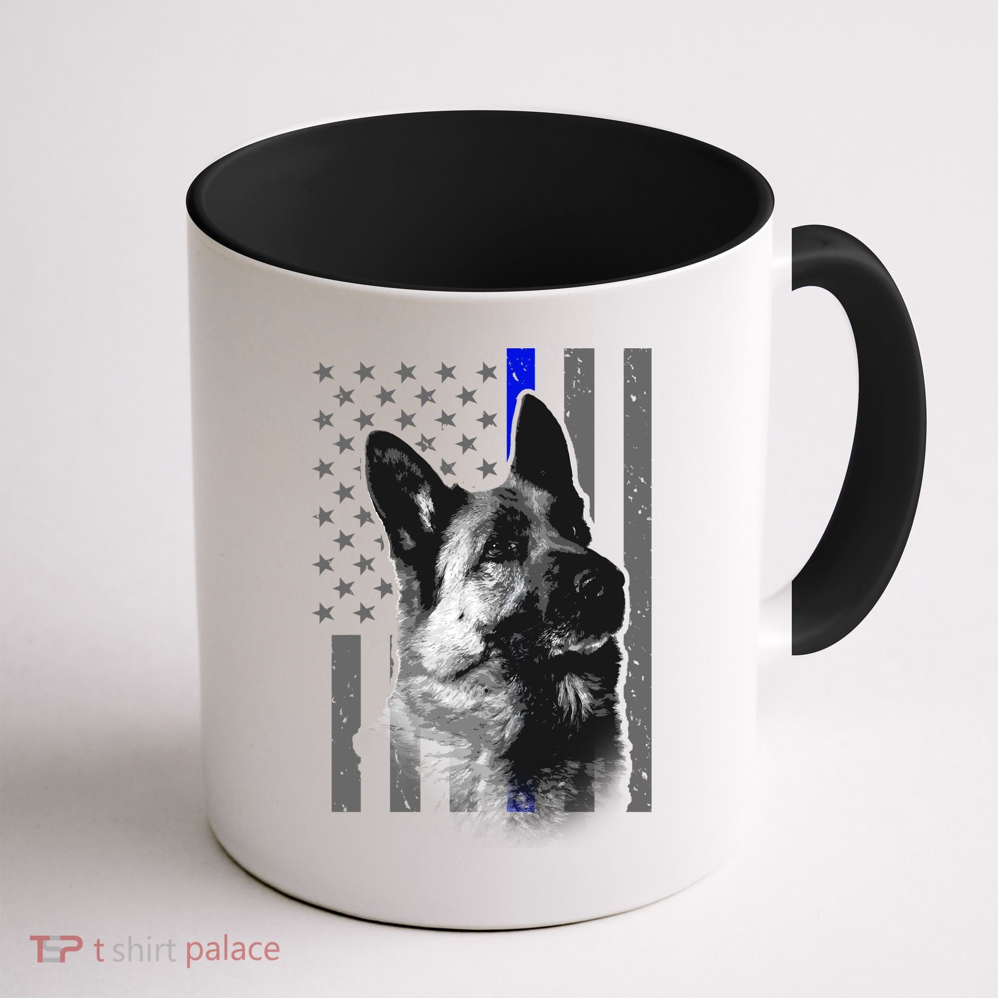 Blue Lives K9 American Thin Line Flag Coffee Mug
