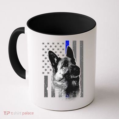 Blue Lives K9 American Thin Line Flag Coffee Mug