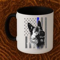 Blue Lives K9 American Thin Line Flag Coffee Mug thumb 2