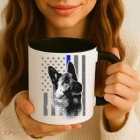 Blue Lives K9 American Thin Line Flag Coffee Mug thumb 3