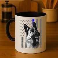 Blue Lives K9 American Thin Line Flag Coffee Mug thumb 4