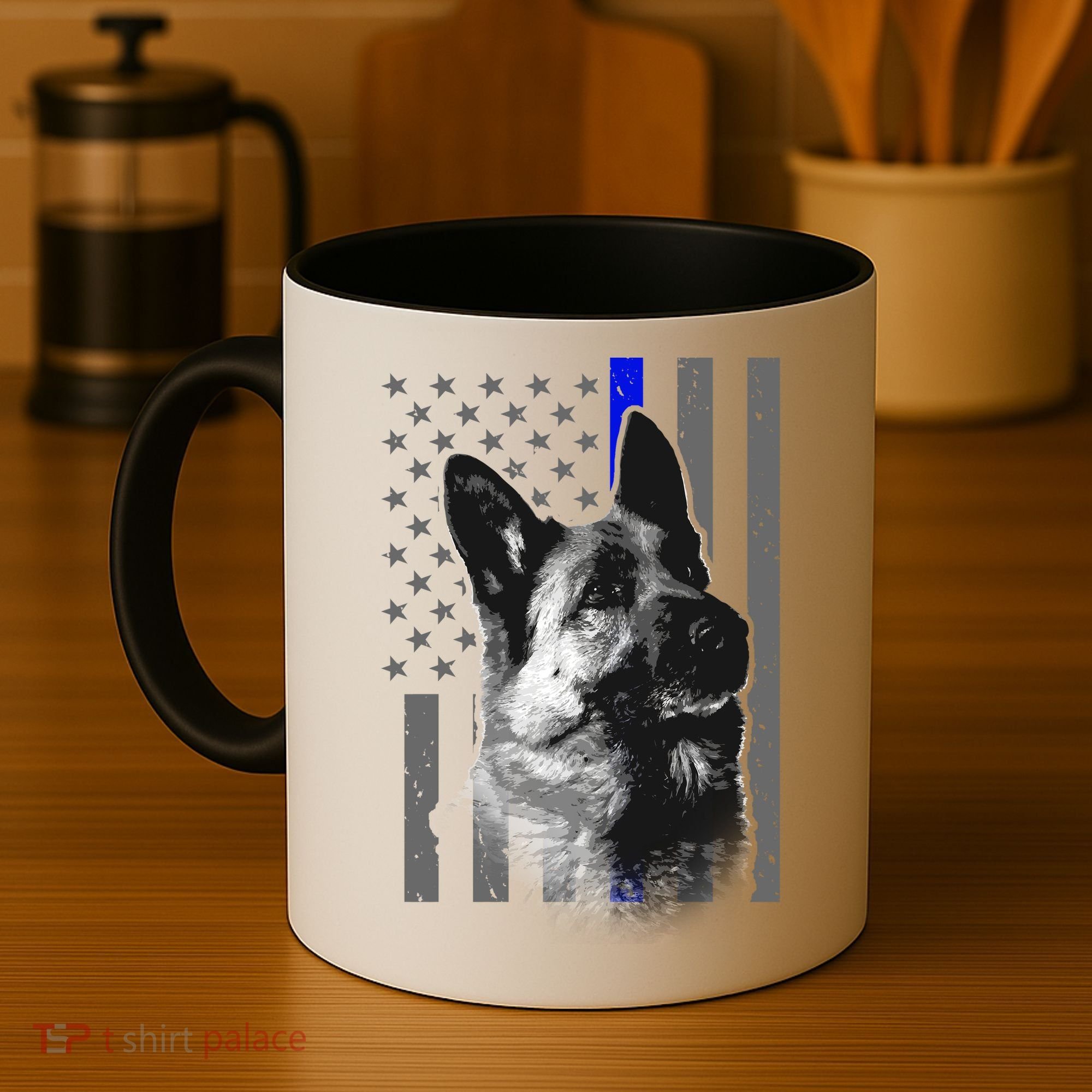 Blue Lives K9 American Thin Line Flag Coffee Mug