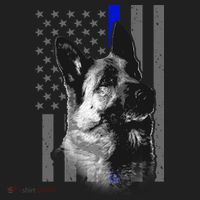 Blue Lives K9 American Thin Line Flag Beanie thumb 2
