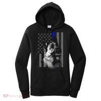 Blue Lives K9 American Thin Line Flag Women's Hoodie thumb 0
