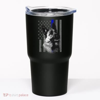 Blue Lives K9 American Thin Line Flag Tumbler