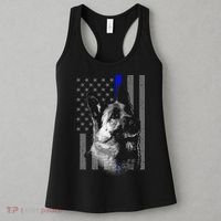 Blue Lives K9 American Thin Line Flag Women's Tank Top thumb 3