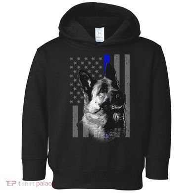 Blue Lives K9 American Thin Line Flag Toddler Hoodie