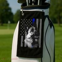 Blue Lives K9 American Thin Line Flag Golf Towel thumb 2