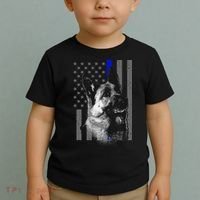 Blue Lives K9 American Thin Line Flag Toddler T-Shirt thumb 2