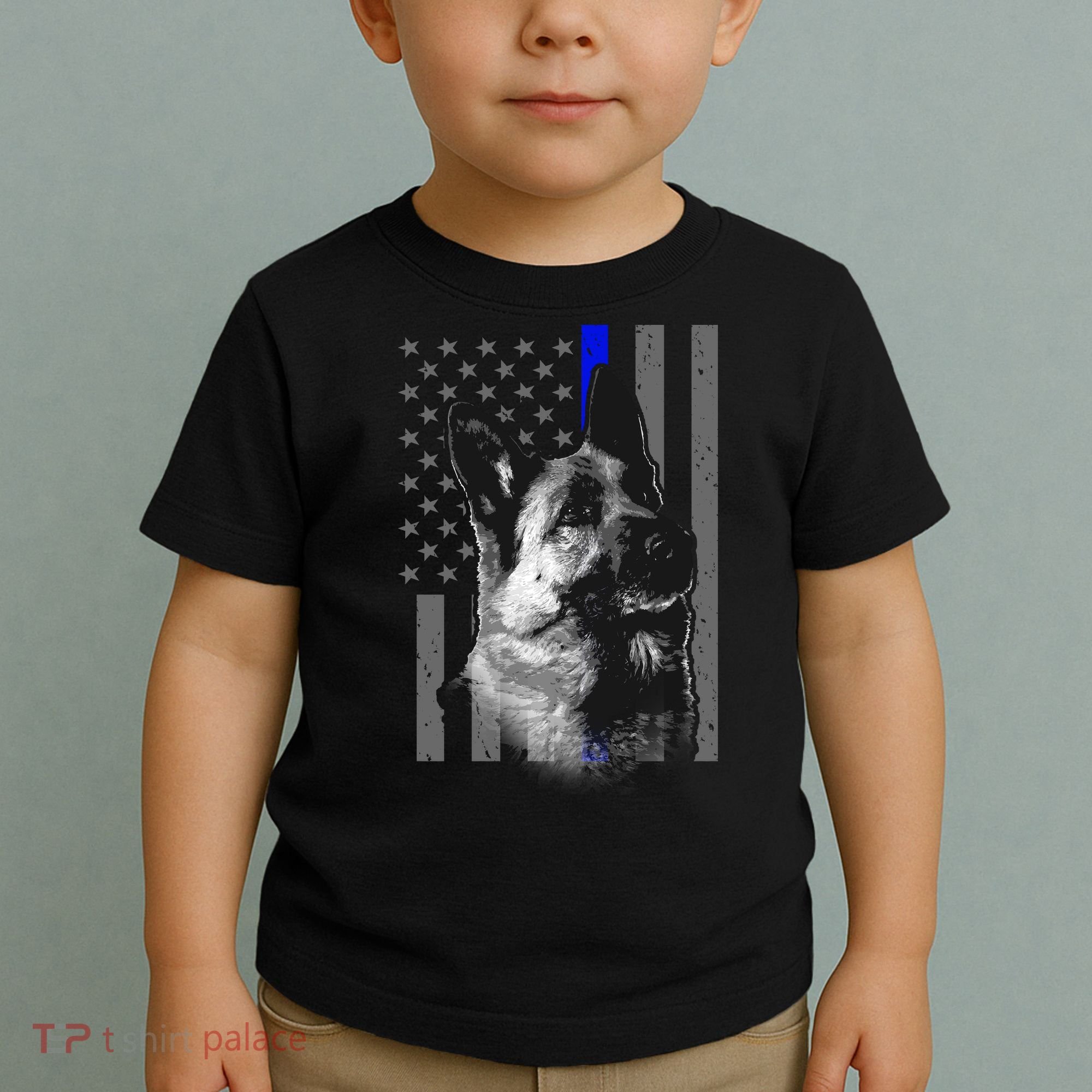 Blue Lives K9 American Thin Line Flag Toddler T-Shirt