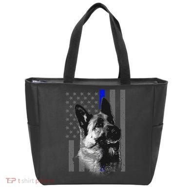 Blue Lives K9 American Thin Line Flag Tote Bag