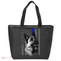 Blue Lives K9 American Thin Line Flag Tote Bag thumb 0