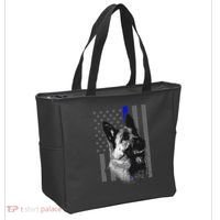 Blue Lives K9 American Thin Line Flag Tote Bag thumb 2