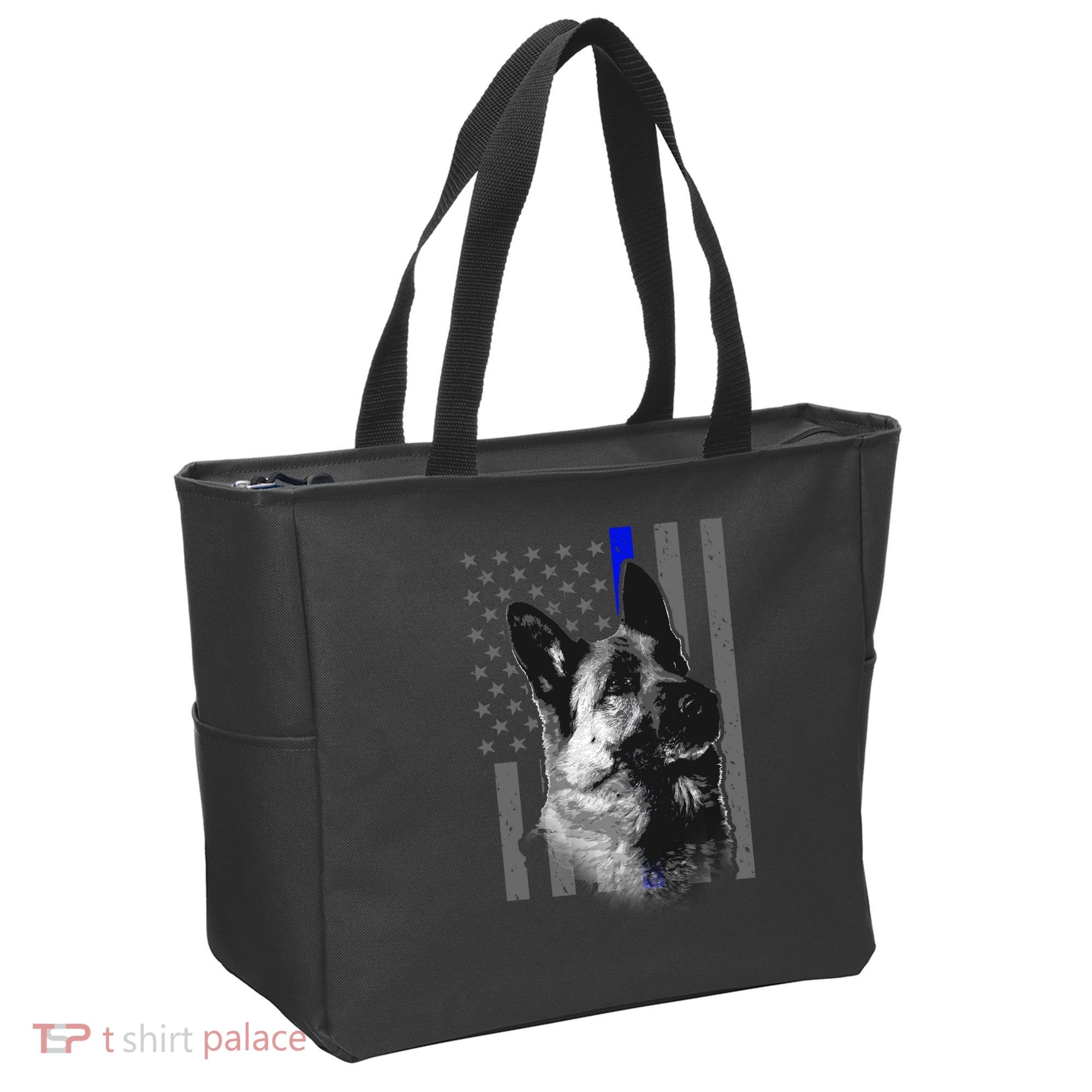 Blue Lives K9 American Thin Line Flag Tote Bag