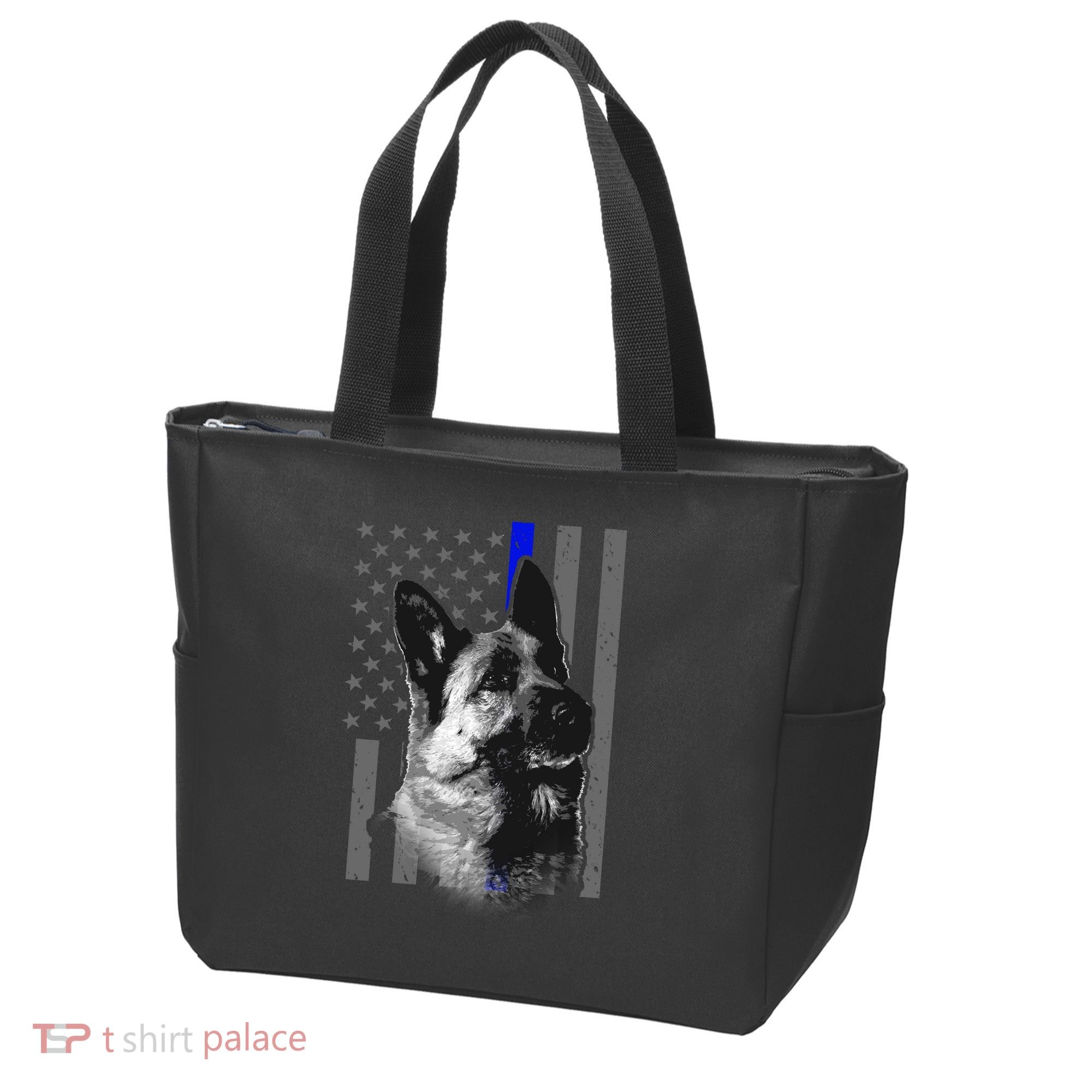 Blue Lives K9 American Thin Line Flag Tote Bag