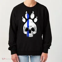Blue Lives K9 Blue Thin Line Paw Women's Sweatshirt thumb 0