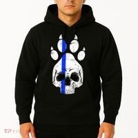 Blue Lives K9 Blue Thin Line Paw Hoodie thumb 2