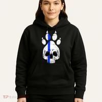 Blue Lives K9 Blue Thin Line Paw Hoodie thumb 5