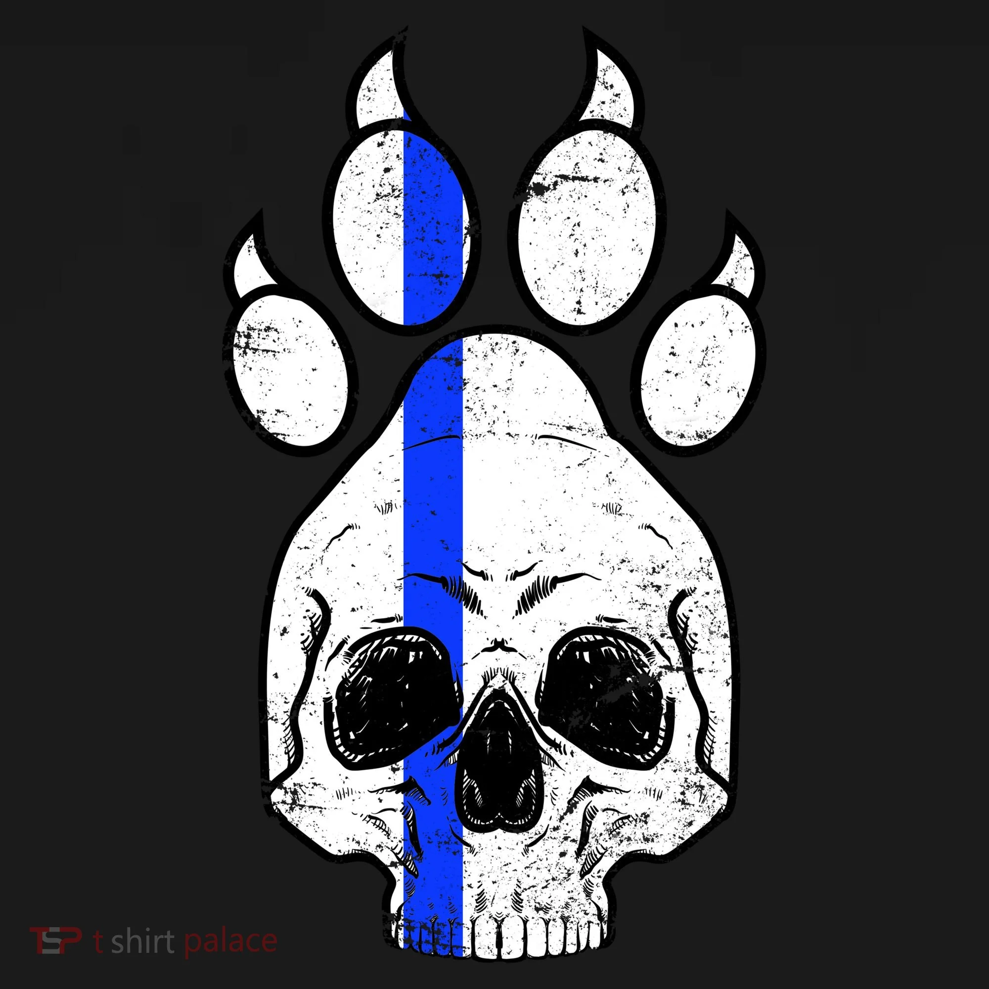 Blue Lives K9 Blue Thin Line Paw Sweatshirt