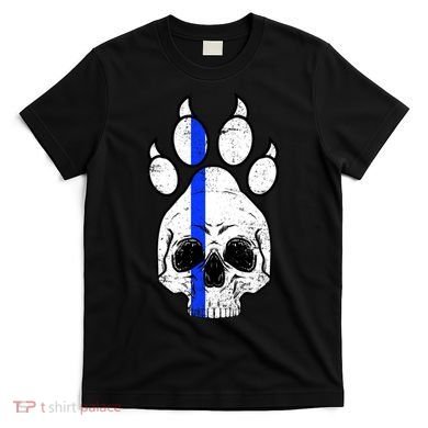 Blue Lives K9 Blue Thin Line Paw T-Shirt