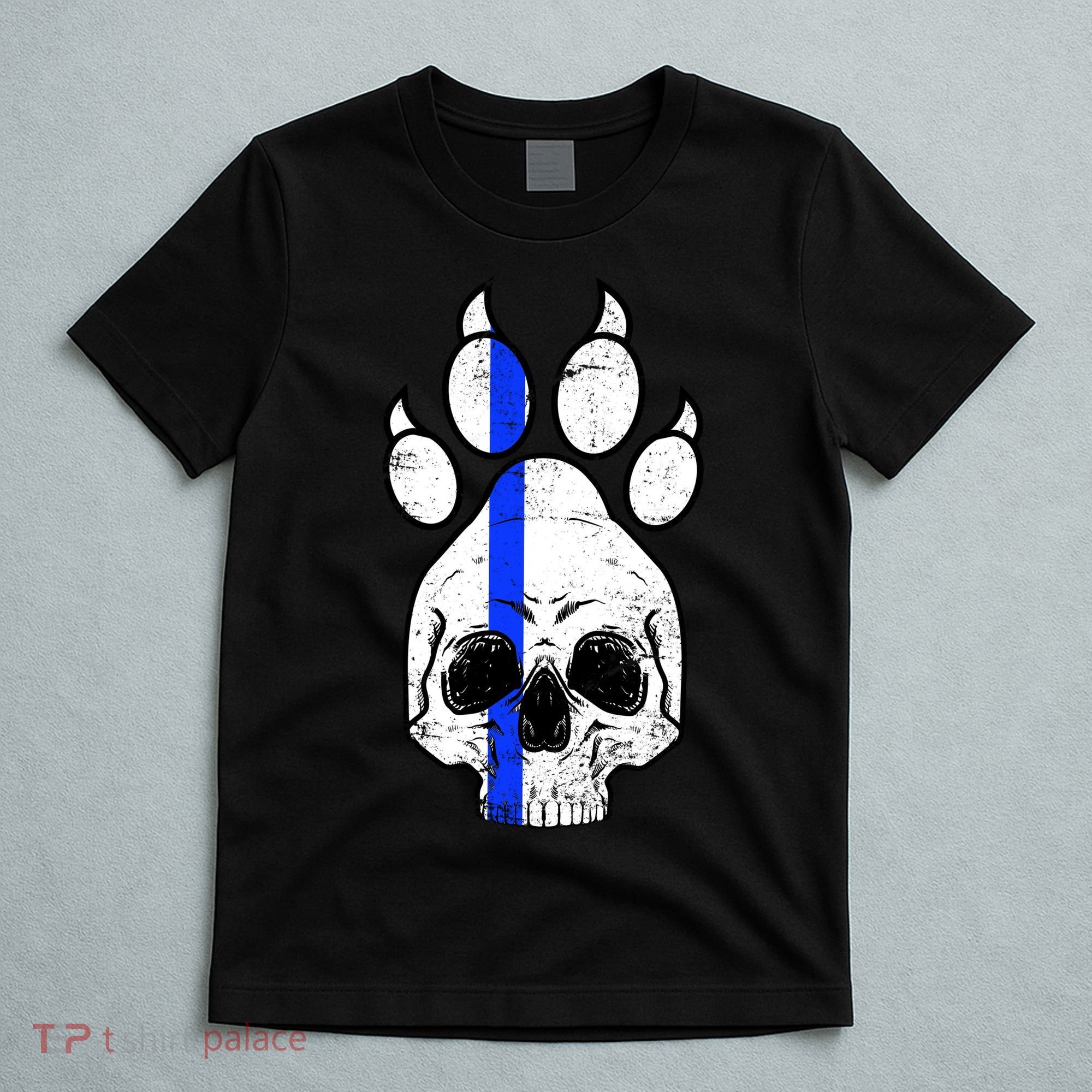 Blue Lives K9 Blue Thin Line Paw T-Shirt