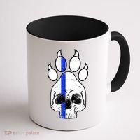 Blue Lives K9 Blue Thin Line Paw Coffee Mug thumb 1