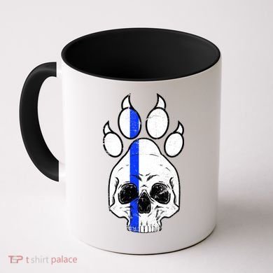 Blue Lives K9 Blue Thin Line Paw Coffee Mug
