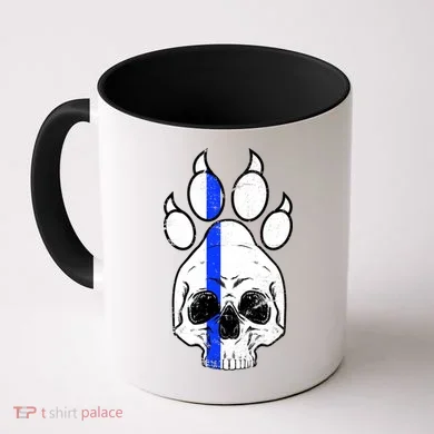 Blue Lives K9 Blue Thin Line Paw Coffee Mug