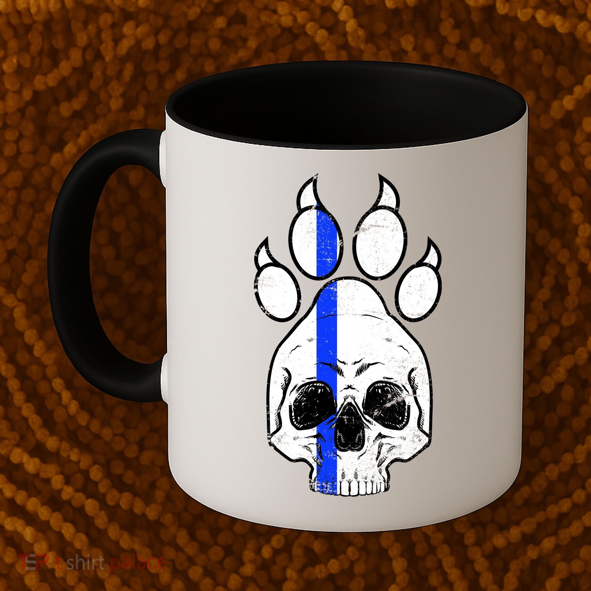 Blue Lives K9 Blue Thin Line Paw Coffee Mug