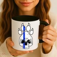 Blue Lives K9 Blue Thin Line Paw Coffee Mug thumb 3