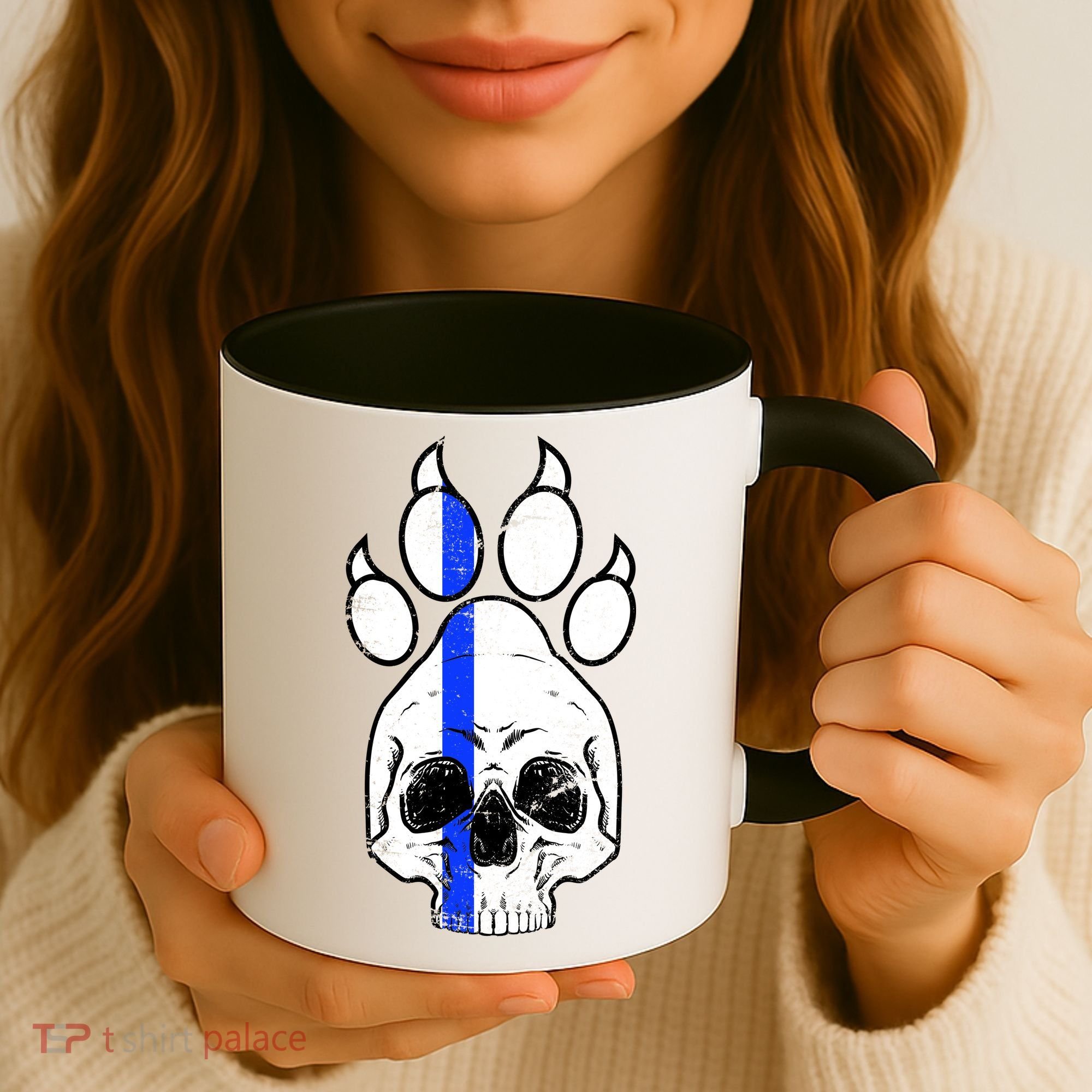 Blue Lives K9 Blue Thin Line Paw Coffee Mug