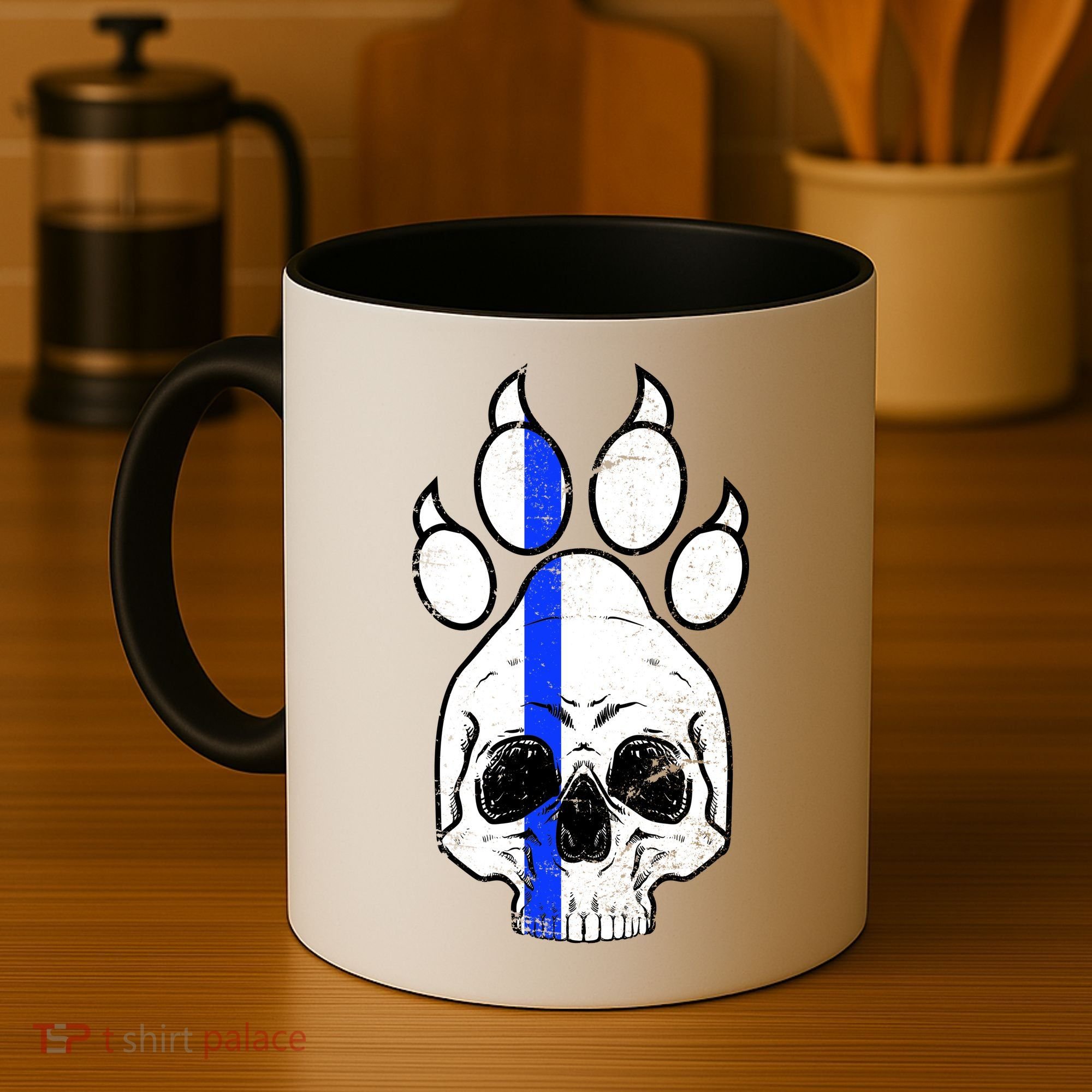 Blue Lives K9 Blue Thin Line Paw Coffee Mug