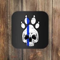 Blue Lives K9 Blue Thin Line Paw Coaster thumb 0