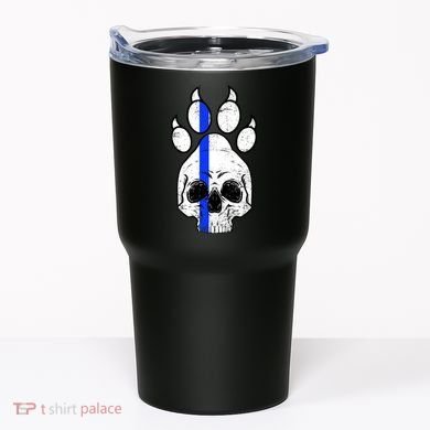 Blue Lives K9 Blue Thin Line Paw Tumbler